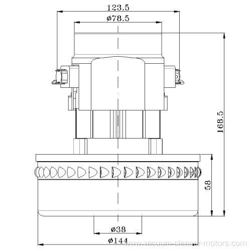 vacuum cleaner motor dry-wet